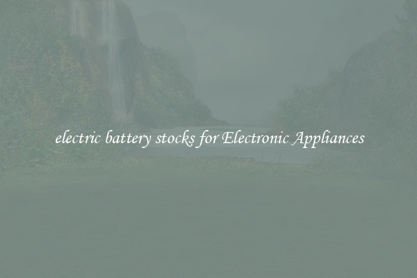 electric battery stocks for Electronic Appliances