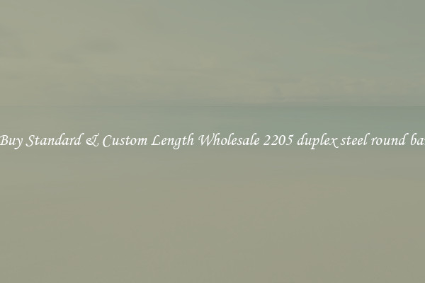 Buy Standard & Custom Length Wholesale 2205 duplex steel round bar