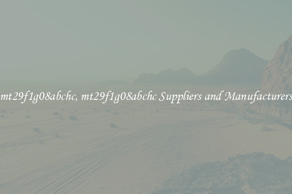 mt29f1g08abchc, mt29f1g08abchc Suppliers and Manufacturers