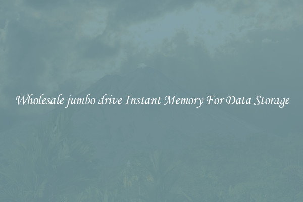 Wholesale jumbo drive Instant Memory For Data Storage