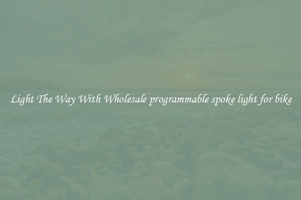 Light The Way With Wholesale programmable spoke light for bike