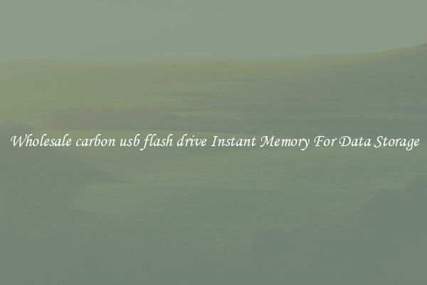 Wholesale carbon usb flash drive Instant Memory For Data Storage