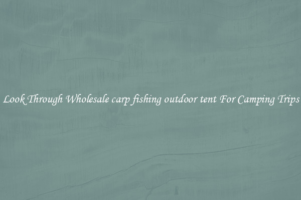 Look Through Wholesale carp fishing outdoor tent For Camping Trips