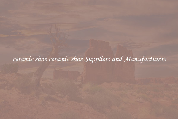 ceramic shoe ceramic shoe Suppliers and Manufacturers