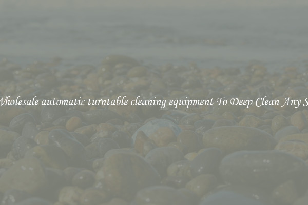 Buy Wholesale automatic turntable cleaning equipment To Deep Clean Any Surface